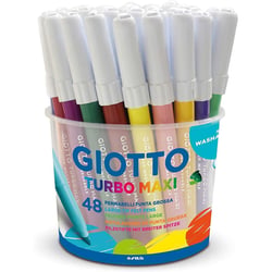 Lot de 14 pots de 48 feutres de coloriage GIOTTO Turbo Maxi pointe large assortis