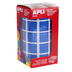 Apli Agipa - Gommettes rouleau Carré 20x20 mm Bleu x 1 770