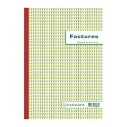 Manifold Factures avec mention TVA 29,7x21cm 50 feuillets tripli autocopiants - x 5 - Exacompta