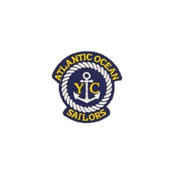 Ecusson thermocollant blason nautique atlantic ocean 4,9cm x 5cm