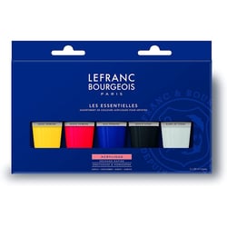 Tubes de peinture acrylique - Lefranc Bourgeois - Fine - Couleurs primaires - 5x80ml