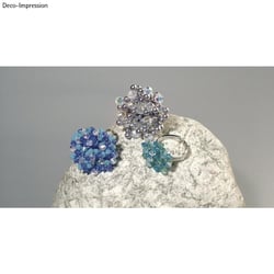 Bague à décorer, 20 mm ø, platine, 1 pce