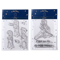8 Tampons transparents Le Petit Prince Planète et messages