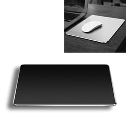 Tapis De Souris Antidérapant Double Face En Alliage D'Aluminium Taille S Argenté Noir YONIS