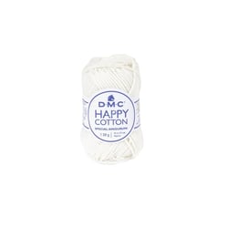 Natura Happy Cotton 3mm 20g Amigurumi et Crochet Col. 761 blanc