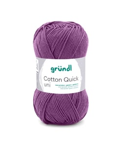 Fil à tricoter COTTON QUICK UNI - Gründl - PPSC - certifié Oeko-Tex 158 Violet