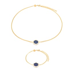 Collier et bracelet Hexalia en pierres Lapis-lazuli - Sloya