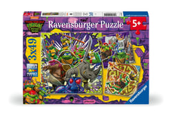 Lot de 3 puzzles 49 pieces – Les Tortues Ninja en action - Ravensburger - Bleu
