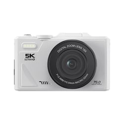 Appareil Photo Numérique 75MP 5K Avec Zoom 18X Et Écran Inclinable WiFi Blanc YONIS