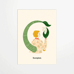 Carte postale - Marine Laurent - Scorpion - 14,8 x 10,5 cm - Made in France