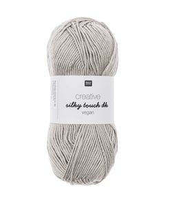 Fil à tricoter Creative Silky Touch Dk Vegan - 100gr - Rico Design 008 Gris argenté