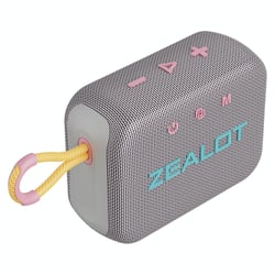 Enceinte Waterproof Bluetooth Portable Puissante Avec Basse Profonde IPX6 Gris YONIS