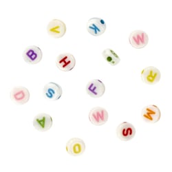 MégaCréa DIY - Perles pour enfant lettres rondes 0,3 cm 373 pièces