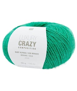 Fil exceptionnel à tricoter Luxury Crazy Composition Aran - Rico Design 04 Vert