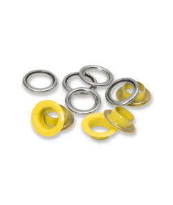 Boîtes de 15 Œillets avec Rondelles 14 mm - Prym Jaune