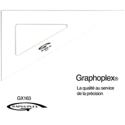 Graphoplex - Equerre 60° 3 bords droits 32 cm