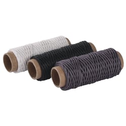 Kit Cordons de chanvre, 1mm ø, noir,gris,blanc, 3 couleurs à 12m, 36m