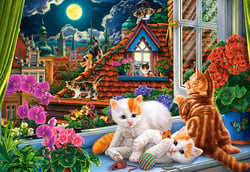 Puzzle 1500 pièces - Chatons sur le Toit - Castorland