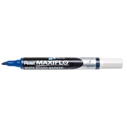 Lot de 12 marqueurs tableaux blancs effaçables - Pointe biseautée moyenne - PENTEL - Bleu - MAXIFLO