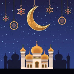 Lot de 4 serviettes en papier découpage collage 33 cm MOSQUE BY NIGHT D 140 XL