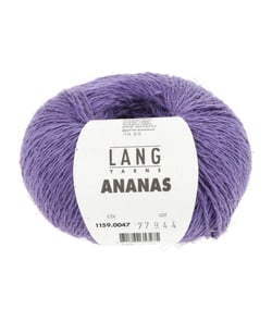 Pelote à tricoter ANANAS – Lang Yarns - Fil durable en lyocell et fibres d’ananas 47 Violet