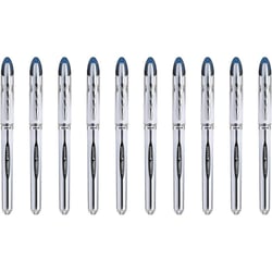 10 stylos roller bille bleu vision élite pointe moyenne 0,8mm Uni Ball