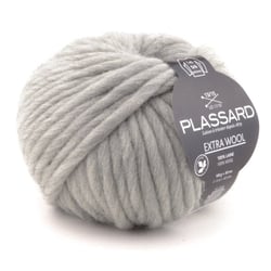 Plassard - Grosse laine mèche Extra Wool 154 Gris 100% Laine