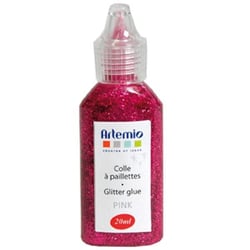 Colle à paillettes fuchsia