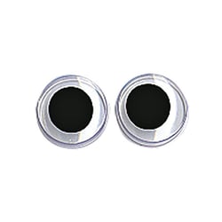 Yeux mobiles en plastique à coller 8 mm, 10 pces