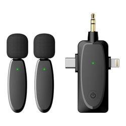 Microphone Sans Fil 3 En 1 Pour iPhone Android Et Caméra Avec Réduction De Bruit YONIS