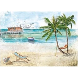 1 feuille de papier de riz 22 x 32 cm Ciao Bella AT THE SEASHORE 352