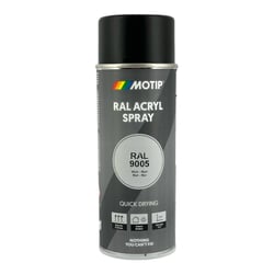 Spray de peinture - Noir - RAL 9005 - Mat - Acrylique - Tous supports - MoTip - 400ml