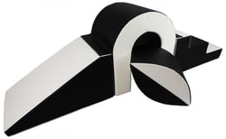 Set de blocs en mousse 4 éléments avec petit pont noir – blanc - Velinda