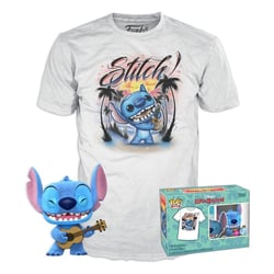 Lilo & Stitch - Set figurine et T-Shirt POP! & Tee Ukelele Stitch (FL) (Taille L)