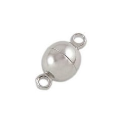 5 FERMOIRS Magnétique Aimanté metal argente 11 x 6 mm - creation bijoux perles