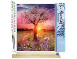 Peinture par Numéro Figured'Art - Arbre Corps de Femme - Kit de Loisir Créatif DIY Numéro d'Art Complet - 40x50cm toile roulée + châssis en bois à monter