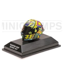 Casque miniature - Minichamps - AGV Rossi - MotoGP 2017 - Jaune/Noir - 1/10