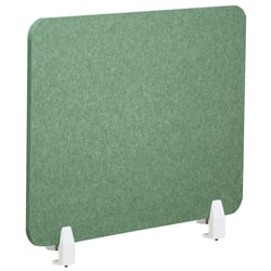 Séparateur de Bureau Vert en PET Acoustique Recouvert de Tissu 80 x 50 cm avec Pinces de Fixation