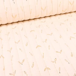 Tissu Double gaze Matelassée Hope métallisé sur fond Ecru