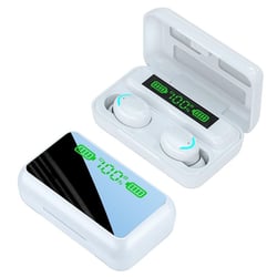 Ecouteurs Bluetooth LED Affichage Digital Réduction Bruit HiFi Autonomie Longue Blanc YONIS