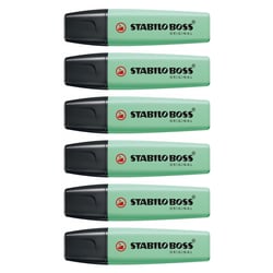 Surligneur pointe biseautée 2 - 5 mm - STABILO - Vert pastel - BOSS ORIGINAL