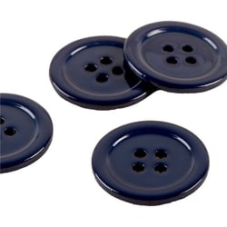 Bouton 100% nacre rond bleu marine