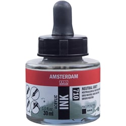 Flacon encre acrylique Acrylic Ink Amsterdam 30ml gris neutre