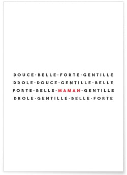 Poster Maman Forte | A3 : 29,7x42cm