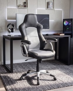 Fauteuil de bureau Cuir PU Noir EXPLORER - Beliani