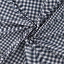 Tissu Seersucker Carreaux Rayures Bleu marine