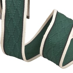 Bobine 15m galon tricot losange 33mm vert kaki