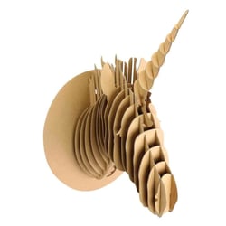 MégaCréa DIY - Maquette en carton à assembler Trophée Licorne 25x40x28 cm
