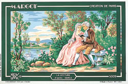 Canevas Pénélope Antique La lecture 45x65cm