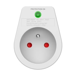 Force Power Prise parafoudre 1 sortie Type E – Protection 310J Blanc